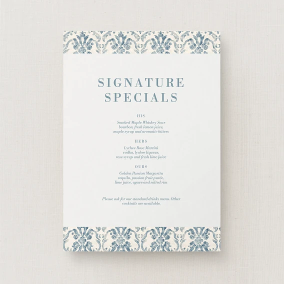 Sarlet Collection Signature Drinks Sign
