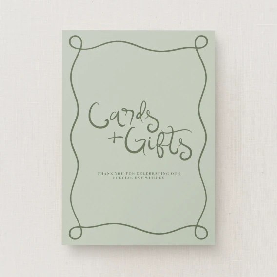 Serenata Collection Cards & Gifts Sign
