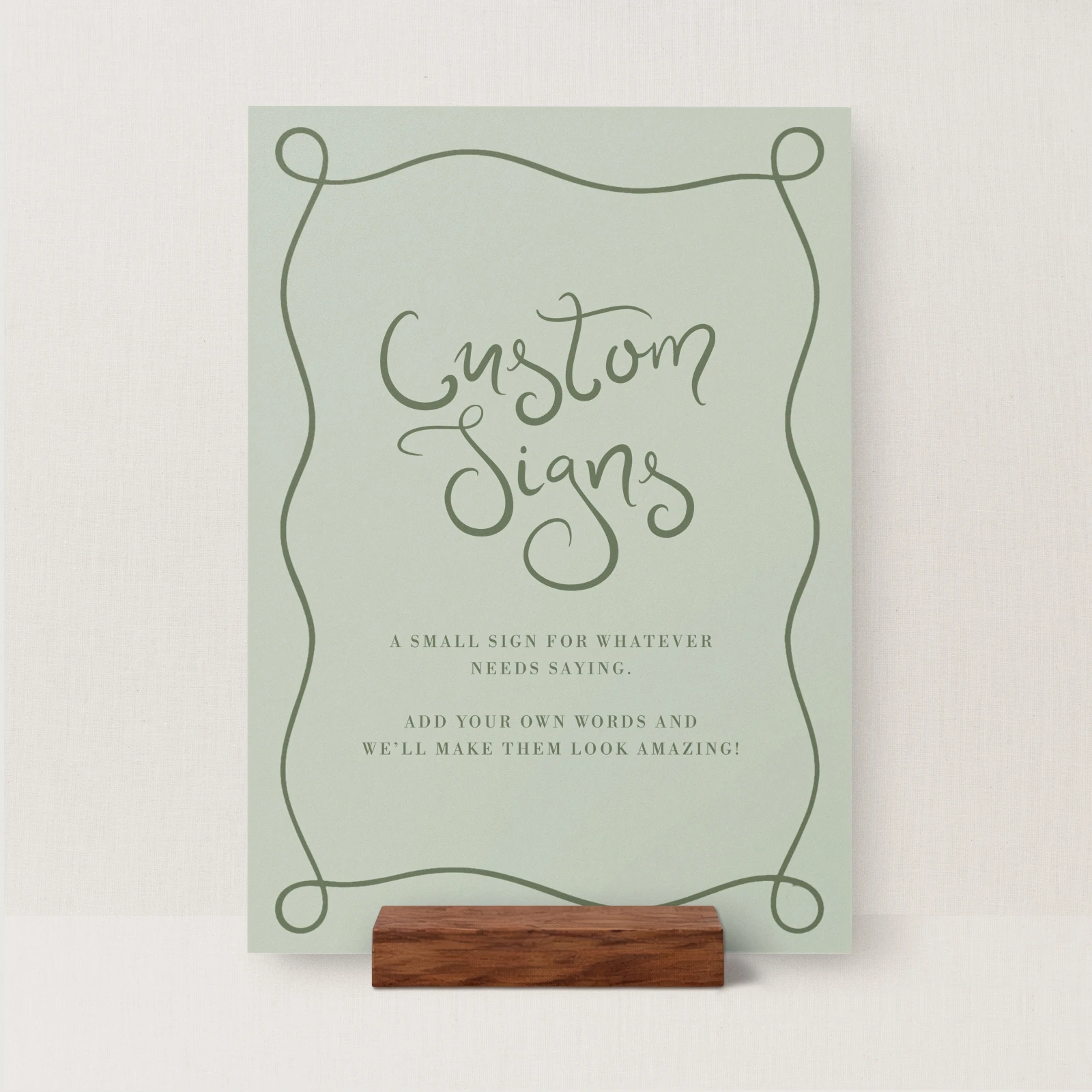 Serenata Collection Custom Small Sign - Image 2