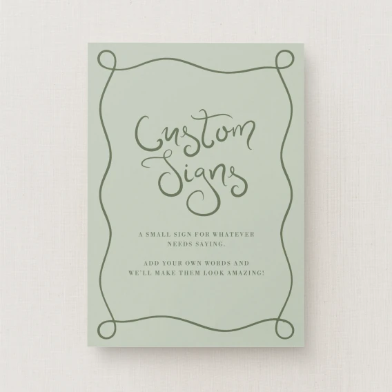 Serenata Collection Custom Small Sign