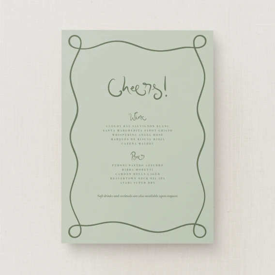 Serenata Collection Drinks Menu