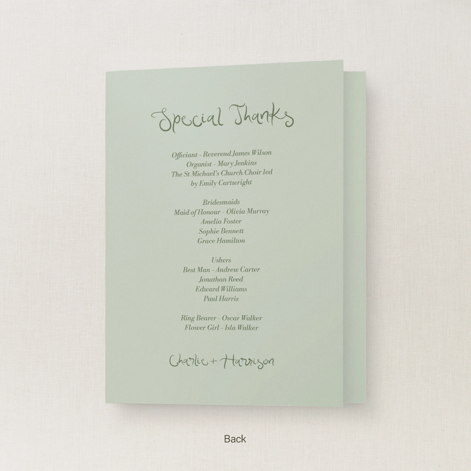 Serenata Collection Order of Service - Image 3