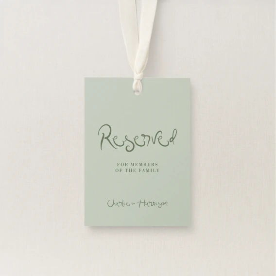Serenata Collection Reserved Seating Tag