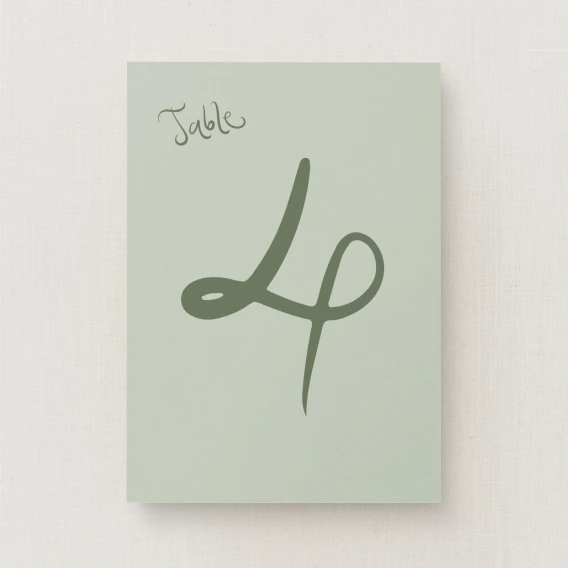 Serenata Collection Table Number Sign