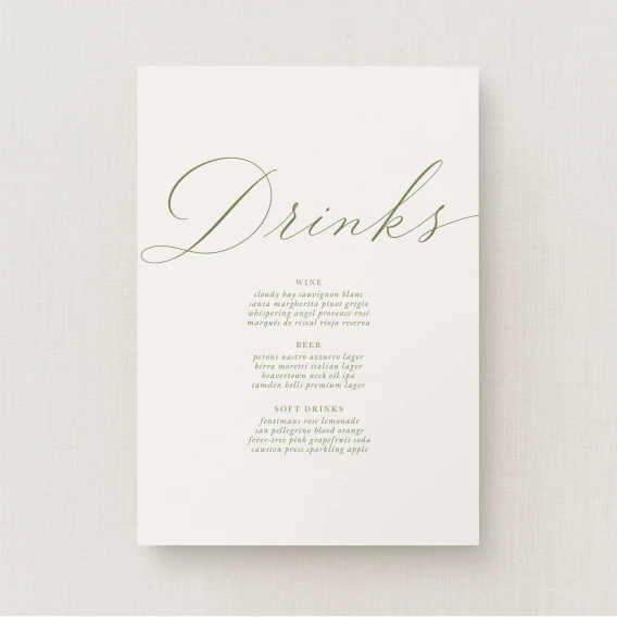 Suno Collection Drinks Menu