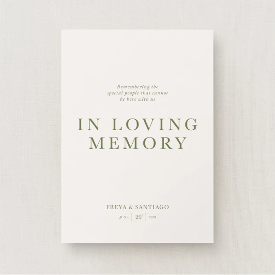 Suno Collection In Loving Memory Sign