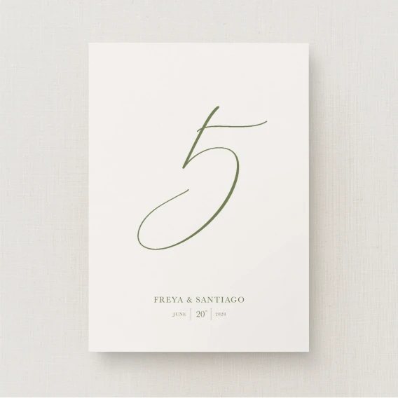 Suno Collection Table Number Sign