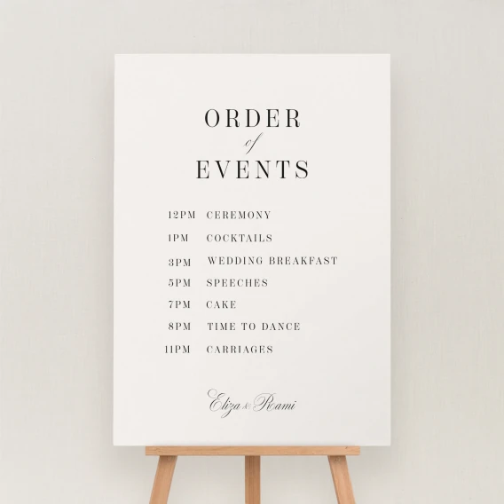 Tamara Collection Order of the Day Sign