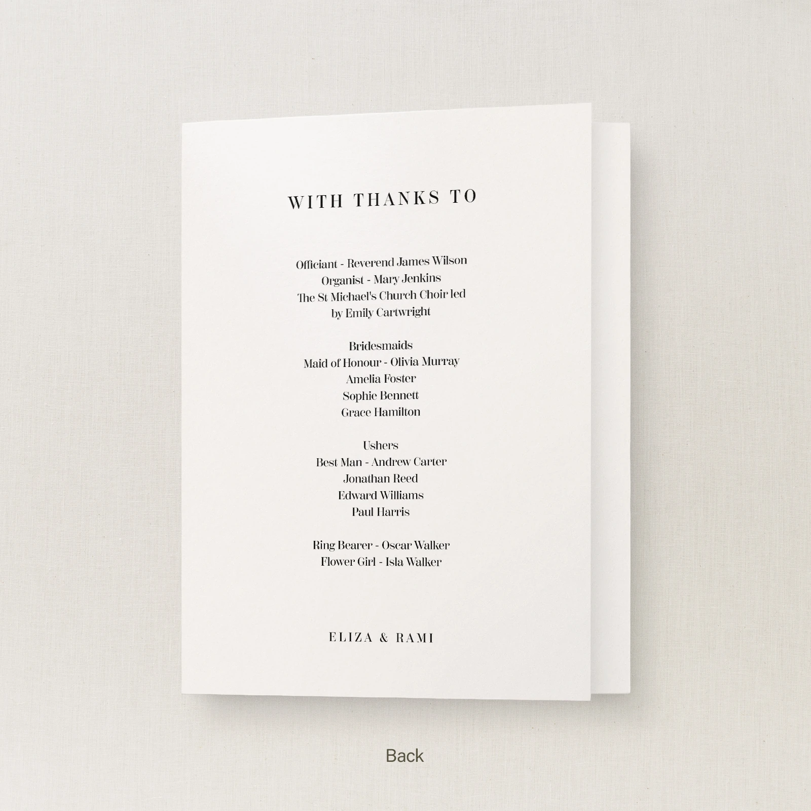 Tamara Collection Order of Service - Image 3