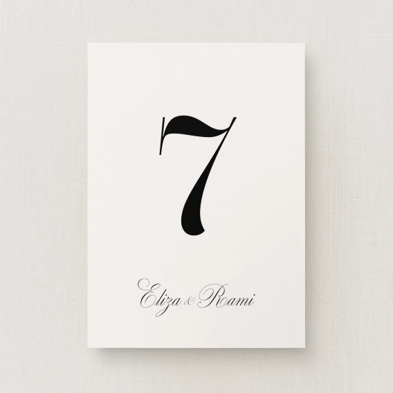 Tamara Collection Table Number Sign