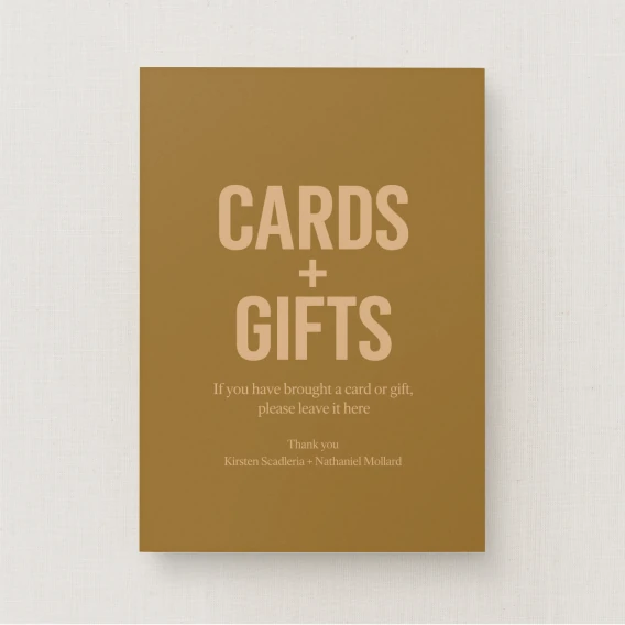 Tiva Collection Cards & Gifts Sign