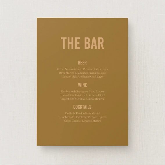 Tiva Collection Drinks Menu