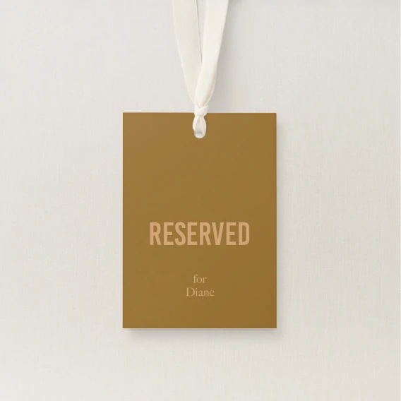 Tiva Collection Reserved Seating Tag
