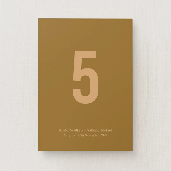 Tiva Collection Table Number Sign