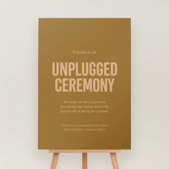 Tiva Collection Unplugged Ceremony Sign