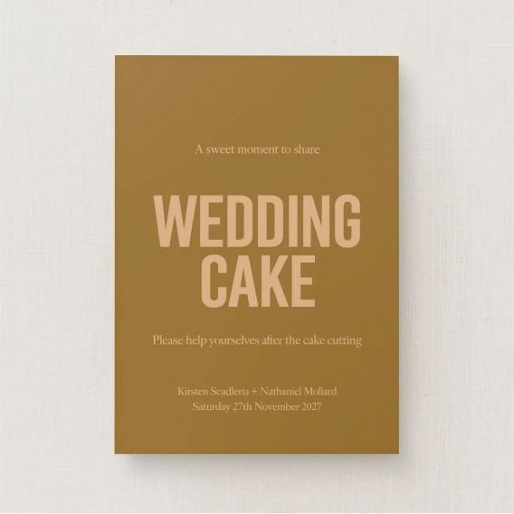 Tiva Collection Wedding Cake Sign