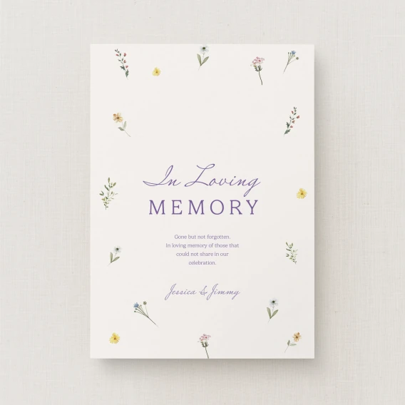 Wilde Collection In Loving Memory Sign