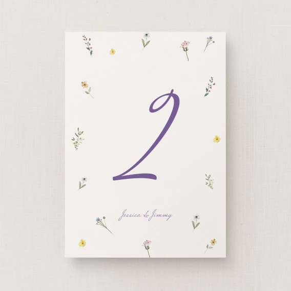 Wilde Collection Table Number Sign