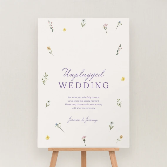 Wilde Collection Unplugged Ceremony Sign