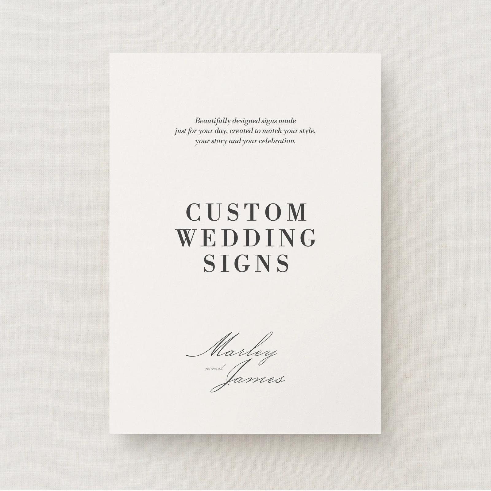 Zafra Collection Custom Small Sign