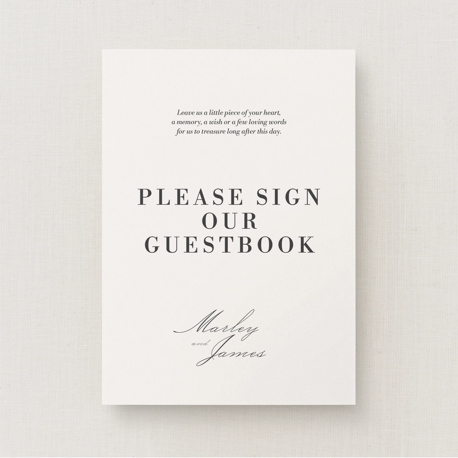 Zafra Collection Guest Book Sign