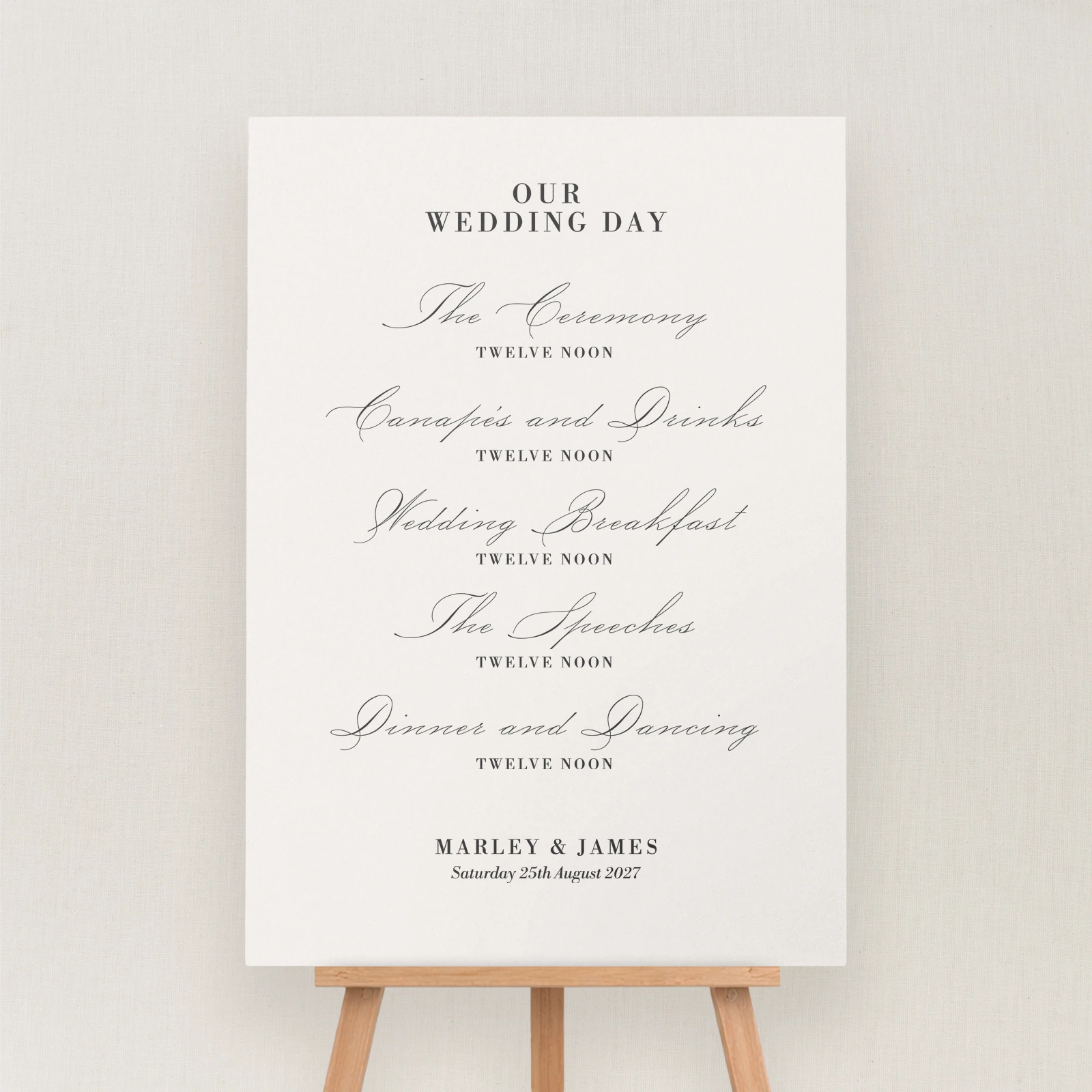 Zafra Collection Order of the Day Sign