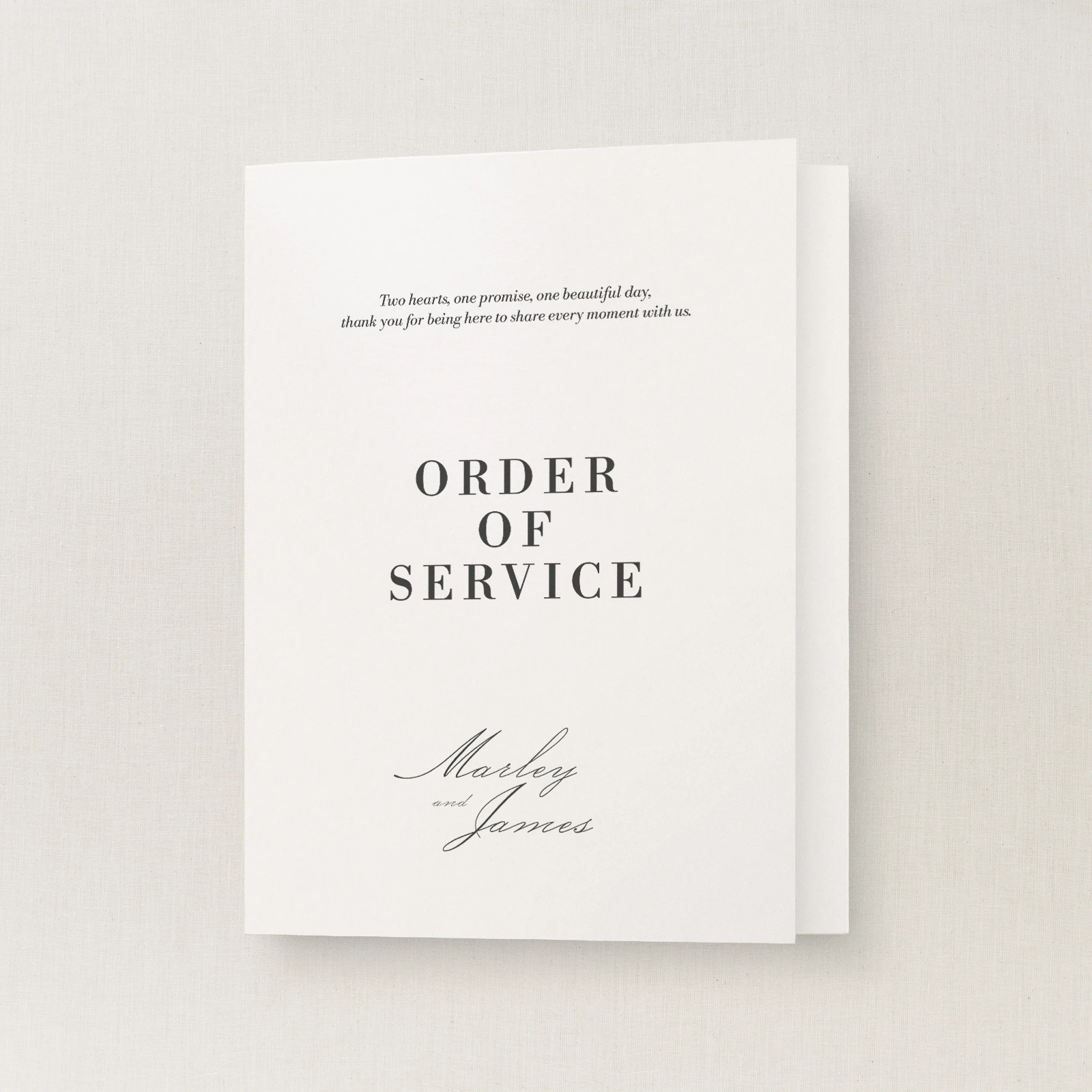 Zafra Collection Order of Service