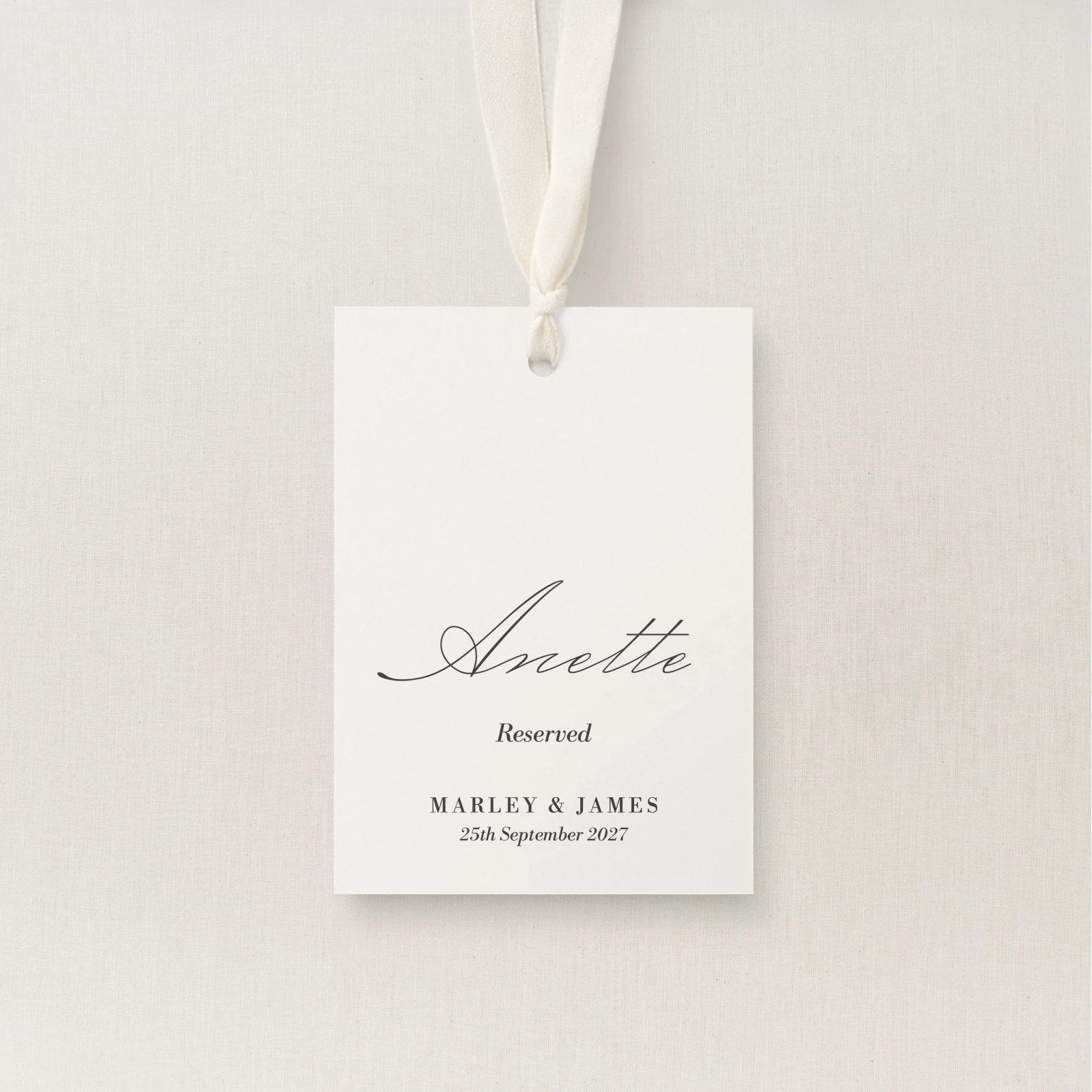 Zafra Collection Reserved Seating Tag