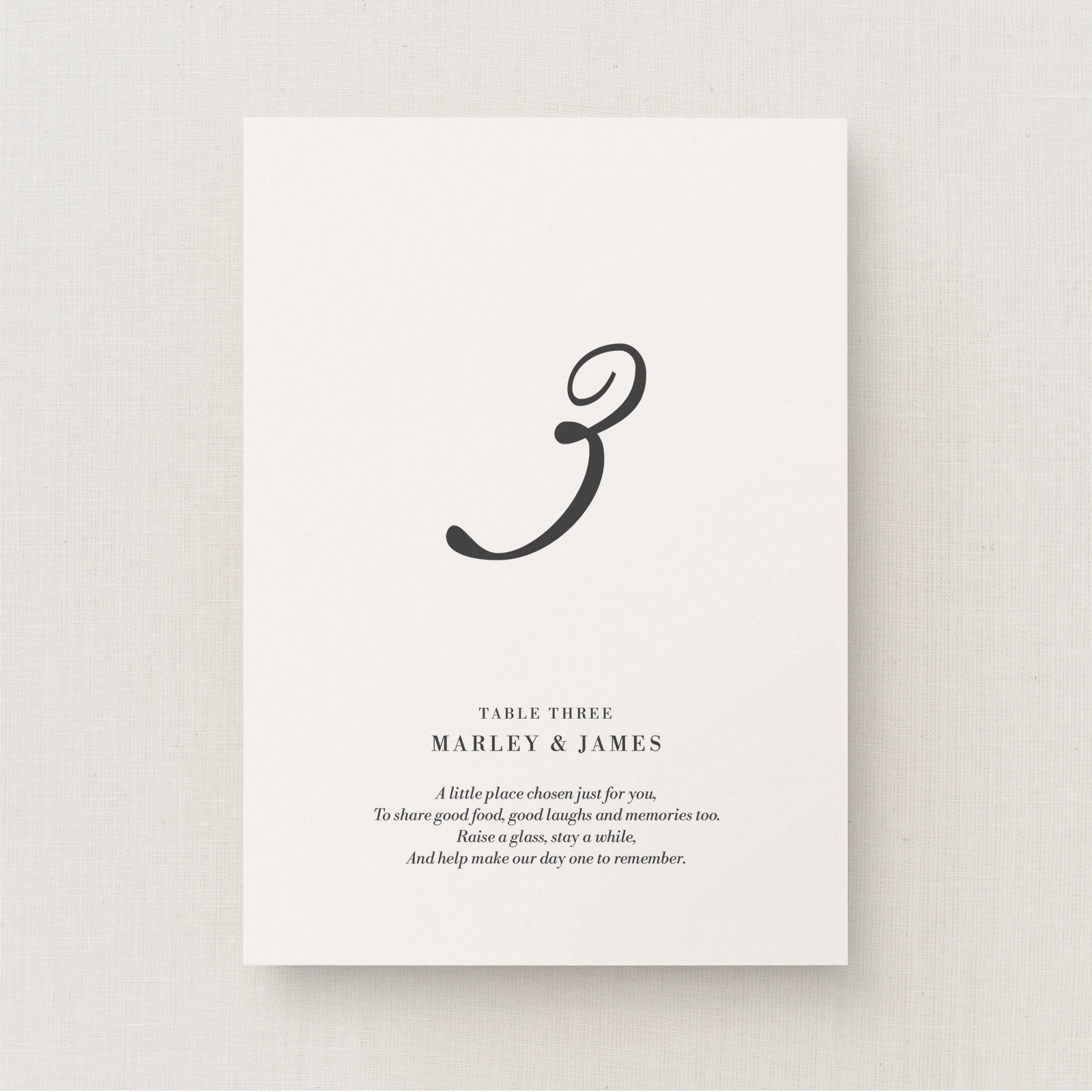 Zafra Collection Table Number Sign